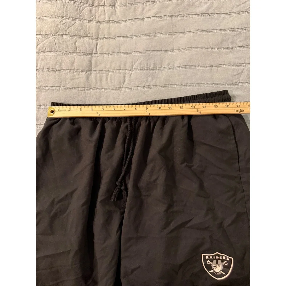 NFL Team Apparel Las Vegas Raiders Black Mesh Lined Swim Shorts Mens 2XL